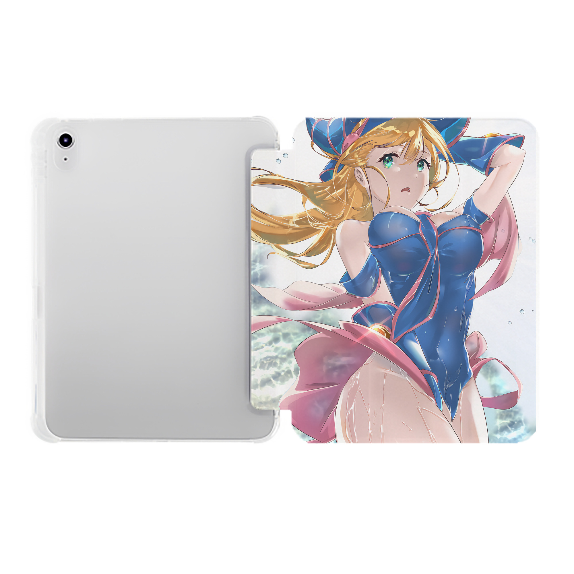 （画像用） 遊☆戯☆王 Yu-Gi-Oh! IPad ケース ペン収納付き 三つ折りスタンド PUレザー×シリコン 対応機種9.5/10.5/10.9インチ
